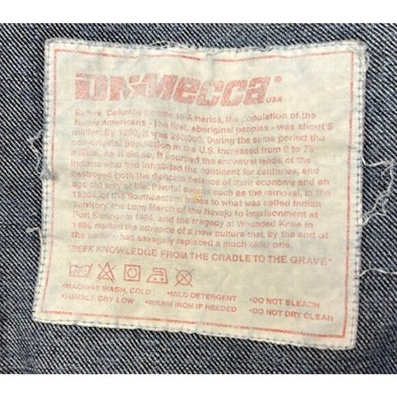 Vintage Mecca DNM Heavy Denim Jean Jacket Urban Trucker Hip Hop Punk Rap SZ XXL - Picture 8 of 13